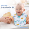Waterproof Baby Apron Bib with Crumb Catcher Pocket