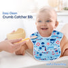 Waterproof Baby Apron Bib with Crumb Catcher Pocket