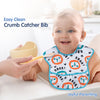 Waterproof Baby Apron Bib with Crumb Catcher Pocket