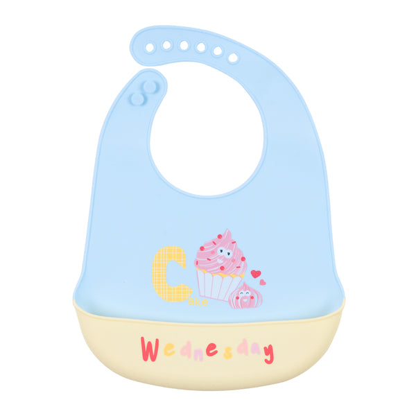 Hopop Waterproof Silicone Baby Bib with Crumb Catcher Pocket – Adjustable & Easy to Clean