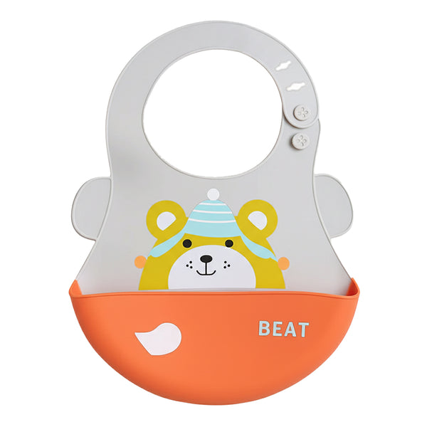 Hopop Easy Clean Crumb Catcher Silicone Bib