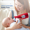 Soft Plush Hosiery Baby Feeding Bottle Cover with Easy to Hold Strap