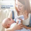 Soft Plush Hosiery Baby Feeding Bottle Cover with Easy to Hold Strap - hopop.in