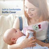 Soft Plush Towel Baby Feeding Bottle Cover with Easy to Hold Strap - hopop.in