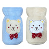 Soft Plush Towel Baby Feeding Bottle Cover with Easy to Hold Strap - hopop.in