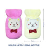 Soft Plush Towel Baby Feeding Bottle Cover with Easy to Hold Strap - hopop.in