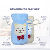 Soft Plush Towel Baby Feeding Bottle Cover with Easy to Hold Strap - hopop.in