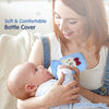 Soft Plush Towel Baby Feeding Bottle Cover with Easy to Hold Strap - hopop.in