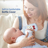 Soft Plush Towel Baby Feeding Bottle Cover with Easy to Hold Strap - hopop.in