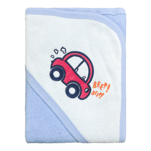 Hopop Soft & Absorbent Hooded Baby Bath Towel - Blue