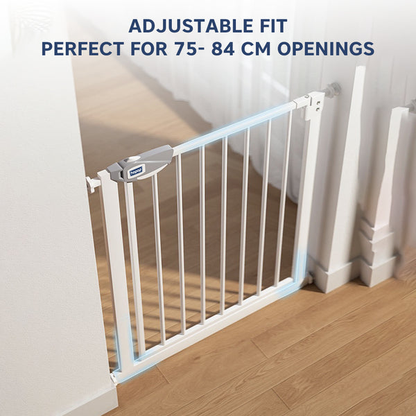 Hopop Baby Safety Gate for Kids with Two-Way Auto-Close - 75x85 Cm