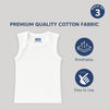 Baby Envelope Neck Sleeveless Solid Patterned Vest - Pack of 3