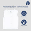 Front Open Sleeveless Cotton Vest - Pack of 3