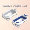 Portable baby bath tub in folded position