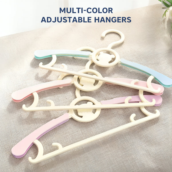 Hopop Adjustable Anti-Slip Hangers for Baby & Kids Clothes – Pack of 6