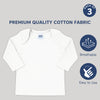 "Soft cotton baby vests – envelope neck full sleeve, pack of 3 for comfort"