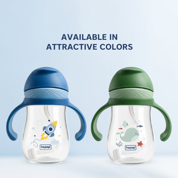 Hopop Soft Silicone Straw Sipper Cup - 240ml