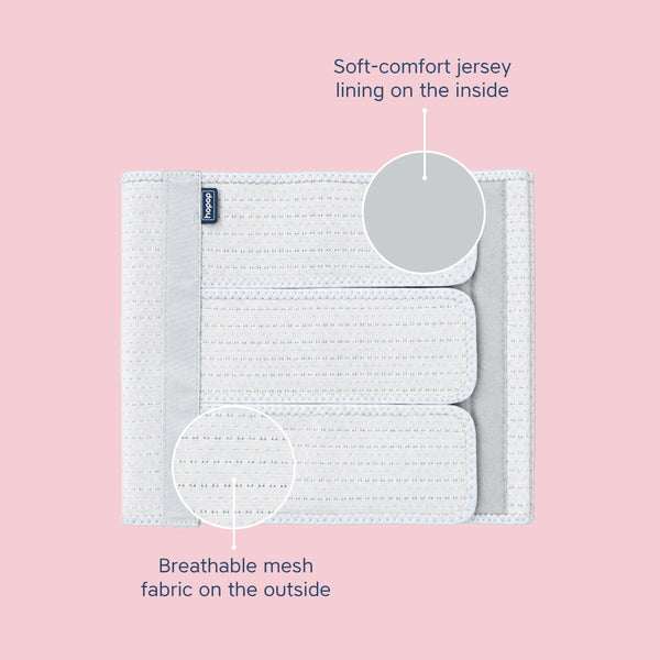 Post Delivery Belt for Women - Postpartum Belly Binder for C-Section & Normal Delivery Recovery (Waist 29"-46") - Grey
