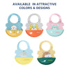 Easy Clean Crumb Catcher Silicone Bib - hopop.in