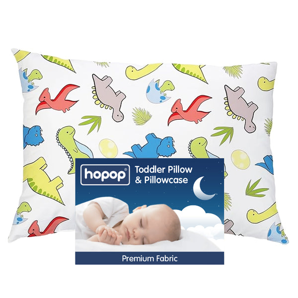 Hopop Soft & Breathable Premium Cotton Toddler Pillow with Pillowcase