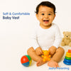 "Soft cotton baby vests – envelope neck full sleeve, pack of 3 for comfort"