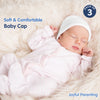 Soft & Comfortable Cotton Baby Caps - Pack of 3 ( White) - hopop.in