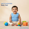 Hopop Baby Envelope Neck Sleeveless Cotton Vest Pack of 3 - Multicolor