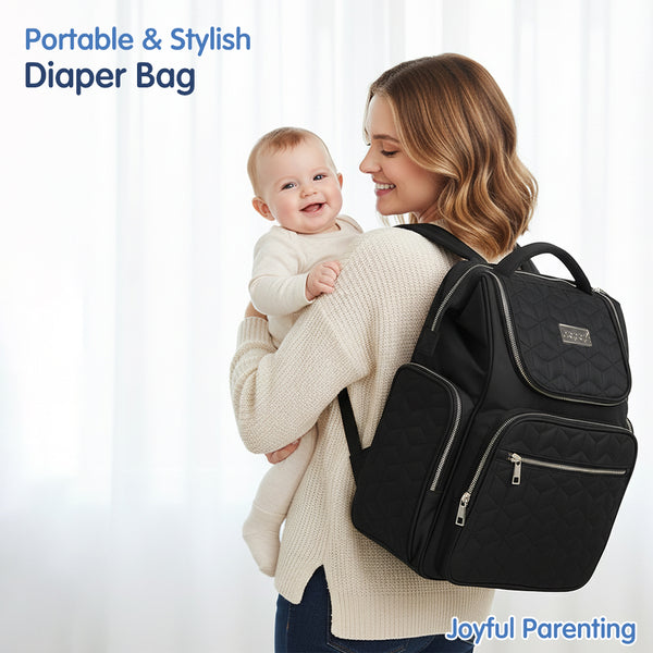 Hopop Portable & Stylish Baby Diaper Bag - Travel Friendly & Spacious