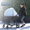 Lightweight breathable mosquito net on double bed