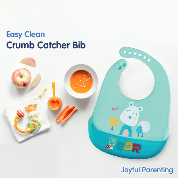 Hopop Easy Clean Crumb Food Catcher Silicone Bib