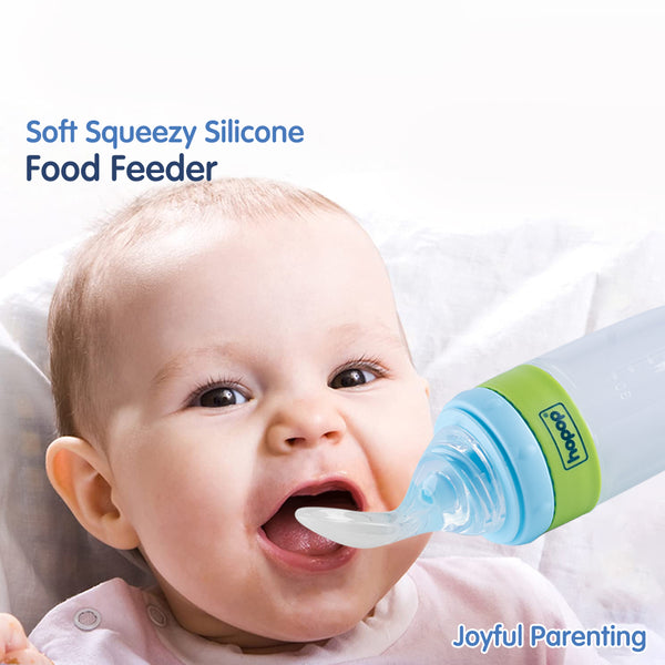 Hopop Soft Squeezy Silicone Spoon Food Feeder for Babies - 90ml