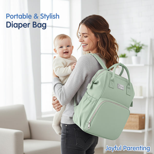 Hopop Portable & Stylish Baby Diaper Bag - Travel Friendly & Spacious