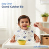 Hopop Easy-Clean Waterproof Baby Apron Bib with Crumb Catcher