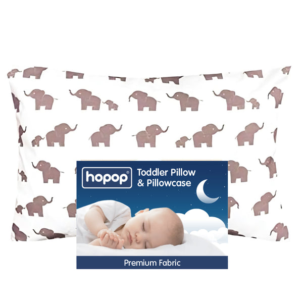 Hopop Soft & Breathable Premium Cotton Toddler Pillow with Pillowcase