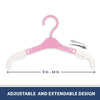 Extendable hangers for baby clothing organization