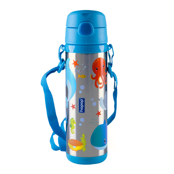 Hopop Insulated Stainless Steel Sipper Water Bottle for Kids - 480ml