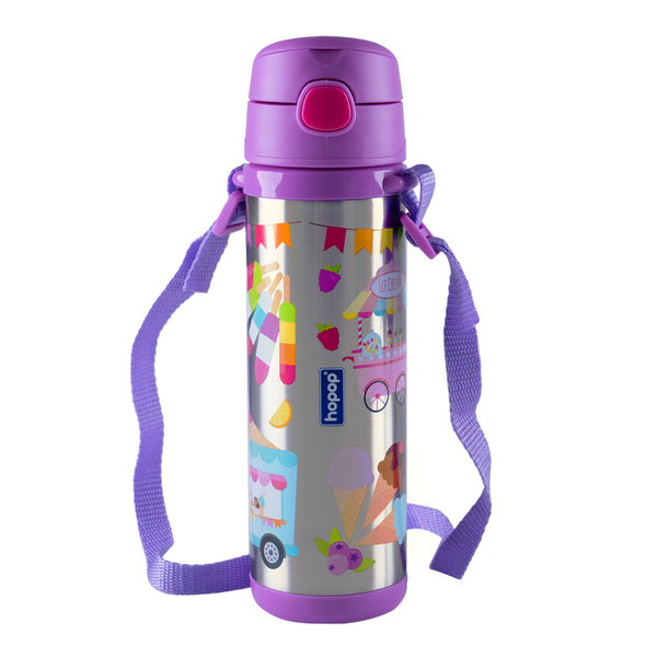 Hopop Insulated Stainless Steel Sipper Water Bottle for Kids - 480ml