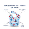 Waterproof Baby Apron Bib with Crumb Catcher Pocket