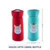 Soft Plush Hosiery Baby Feeding Bottle Cover with Easy to Hold Strap