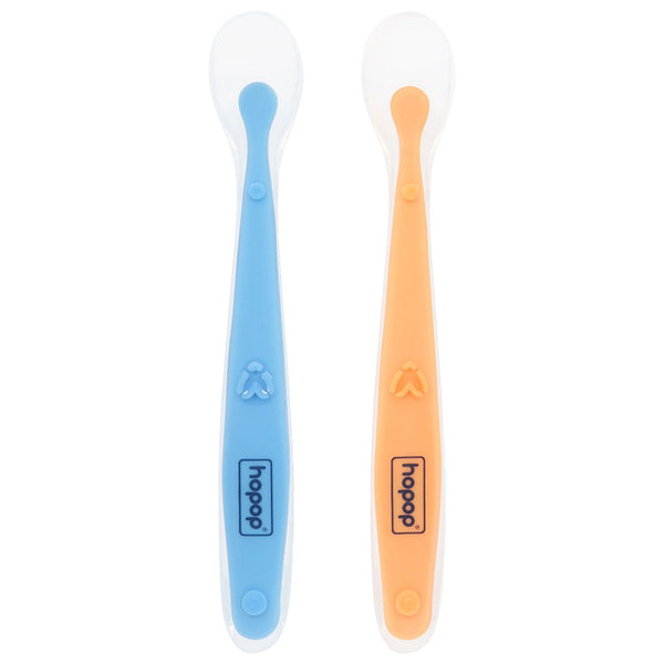 Silicone baby feeding spoons with soft tips – 2 pack