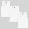 Baby Envelope Neck Sleeveless Solid Patterned Vest – Pack of 3