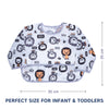 Waterproof Long Sleeve Baby Bib with Crumb Catcher Pocket - hopop.in