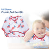 Waterproof Long Sleeve Baby Bib with Crumb Catcher Pocket - hopop.in